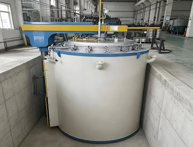 Промышленная газовая азотирующая шахтная печь для обработки поверхности зубчатых колес и пресс-форм